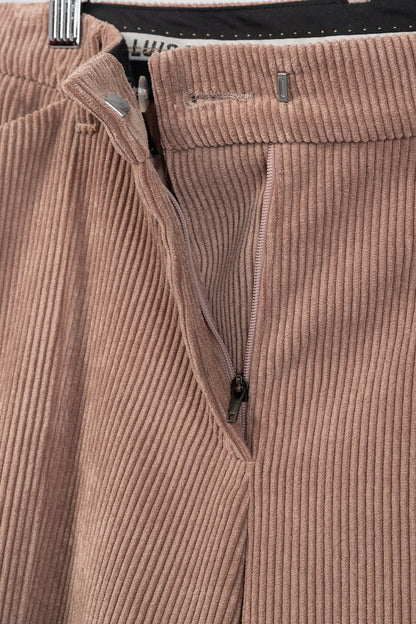 Luisa Cerano Pink Corduroy Bootcut Pants
