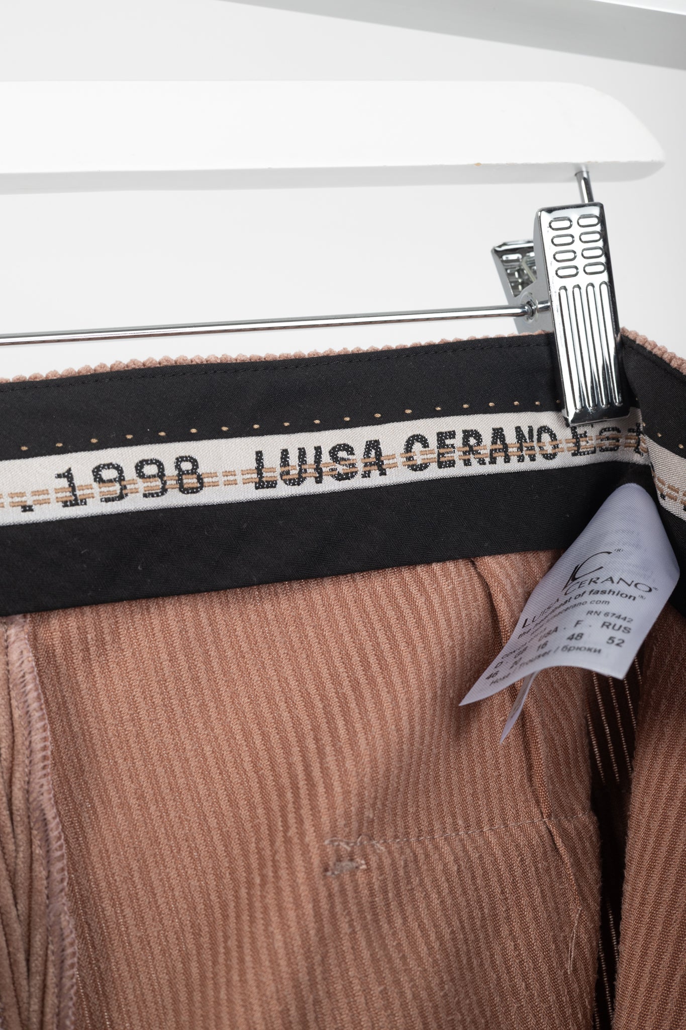 Luisa Cerano Pink Corduroy Bootcut Pants