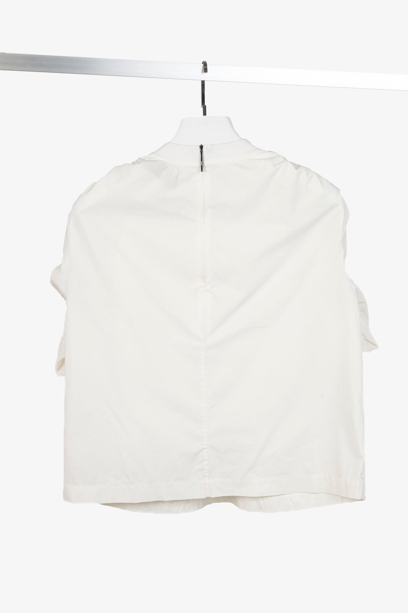 MSGM Resort 2017 Off-White Ruffle Sleeve Blouse Top