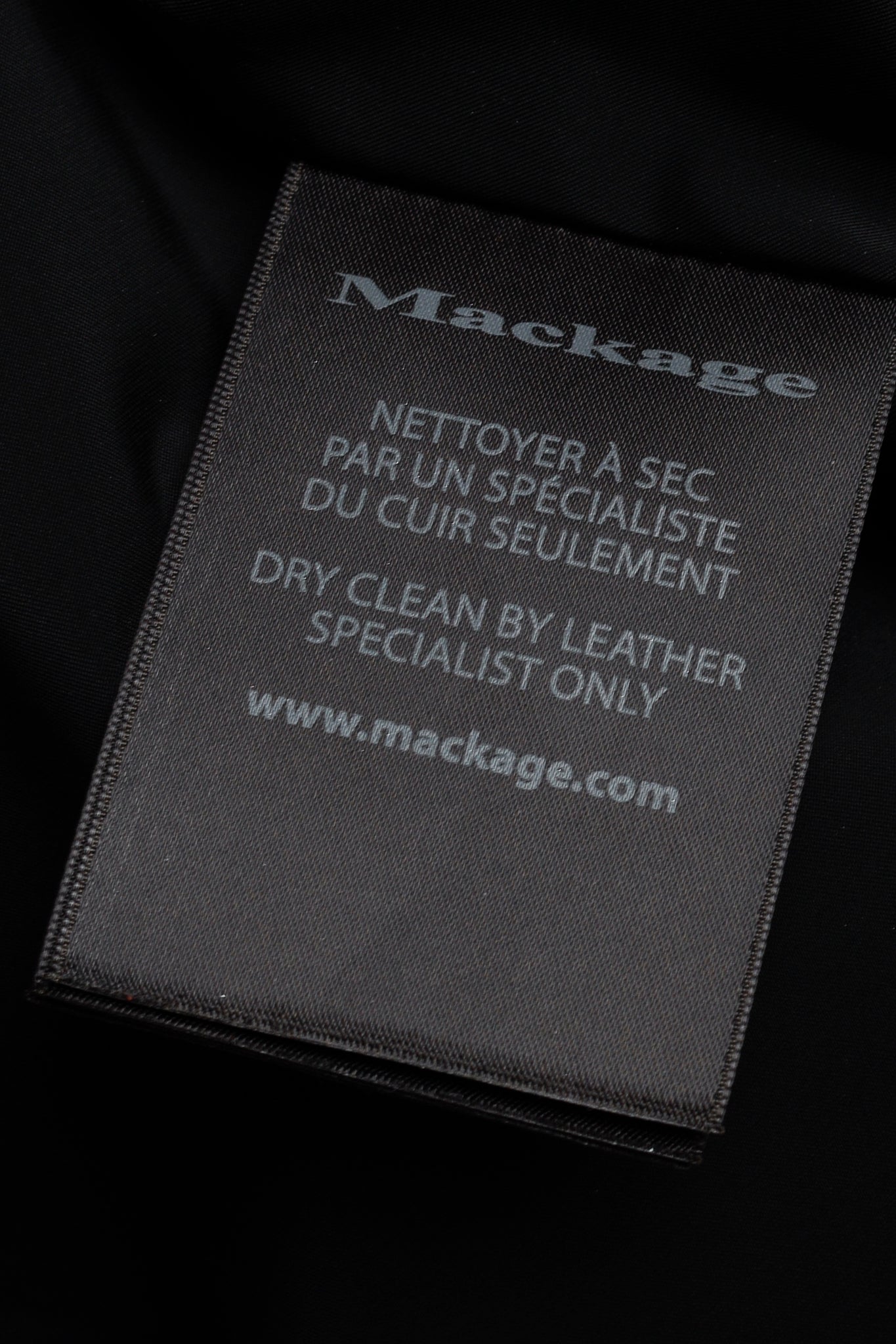 Mackage Baya Grey Leather Biker Jacket