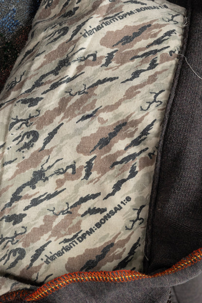 Maharishi Brown Cotton Embroidered-Back Zip Hoodie