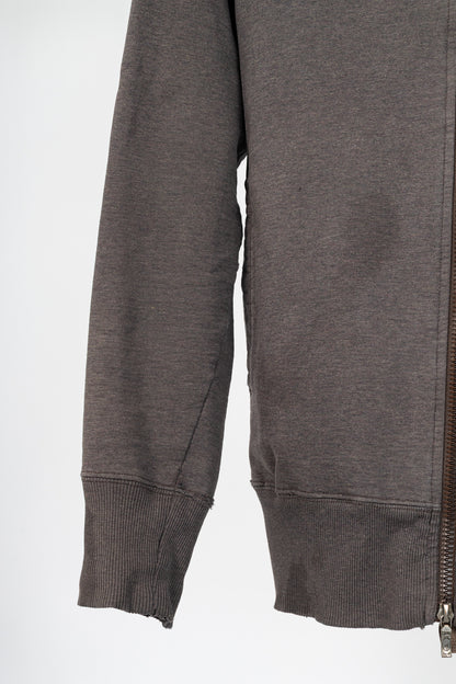 Maharishi Brown Cotton Embroidered-Back Zip Hoodie