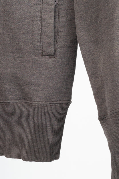 Maharishi Brown Cotton Embroidered-Back Zip Hoodie