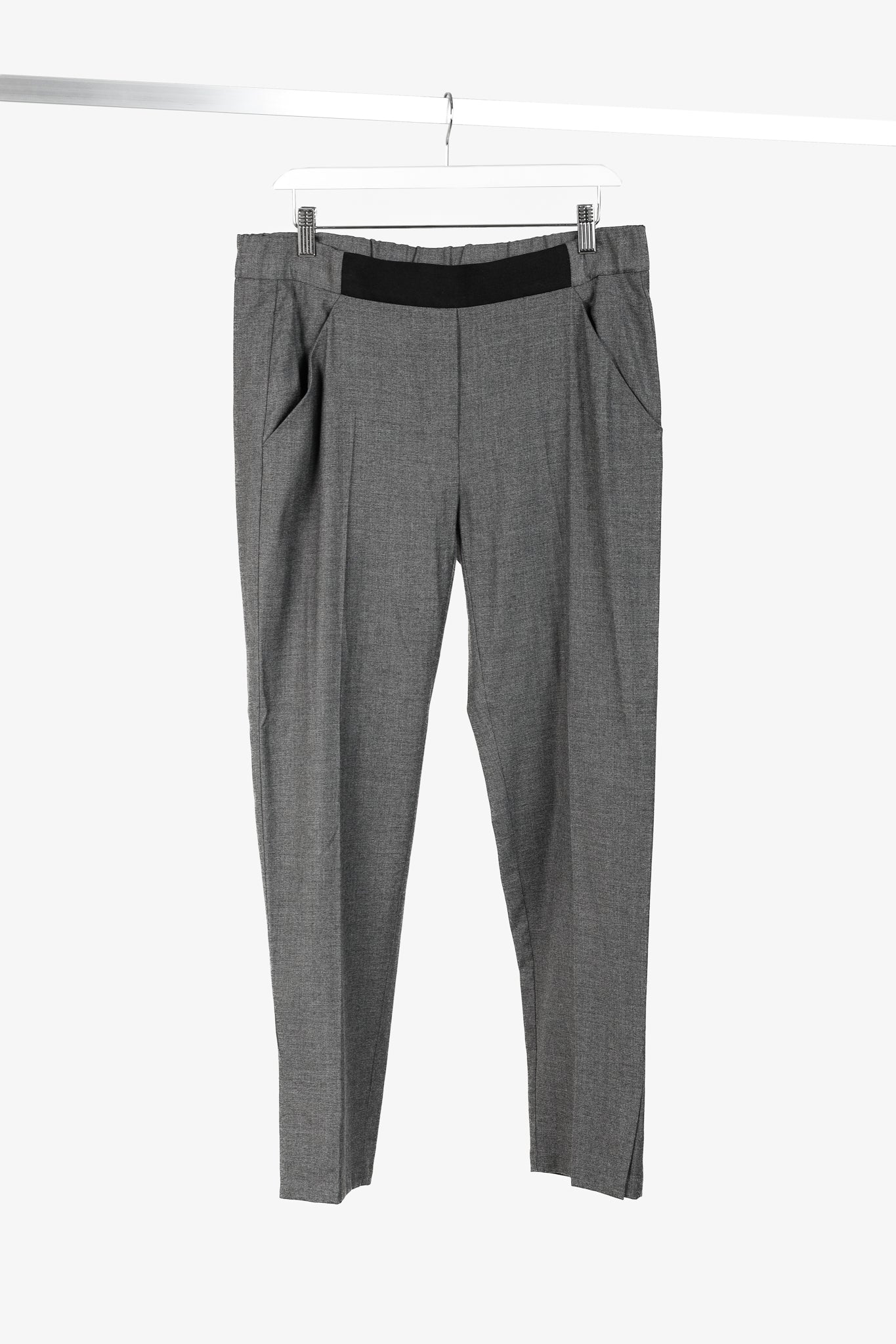MM6 Maison Martin Margiela SS/15 Grey Wool-Blend Gabardine Tapered Trousers