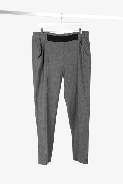 MM6 Maison Martin Margiela SS/15 Grey Wool-Blend Gabardine Tapered Trousers