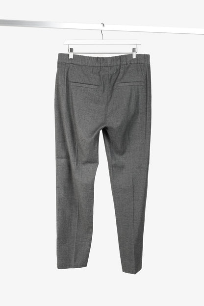 MM6 Maison Martin Margiela SS/15 Grey Wool-Blend Gabardine Tapered Trousers