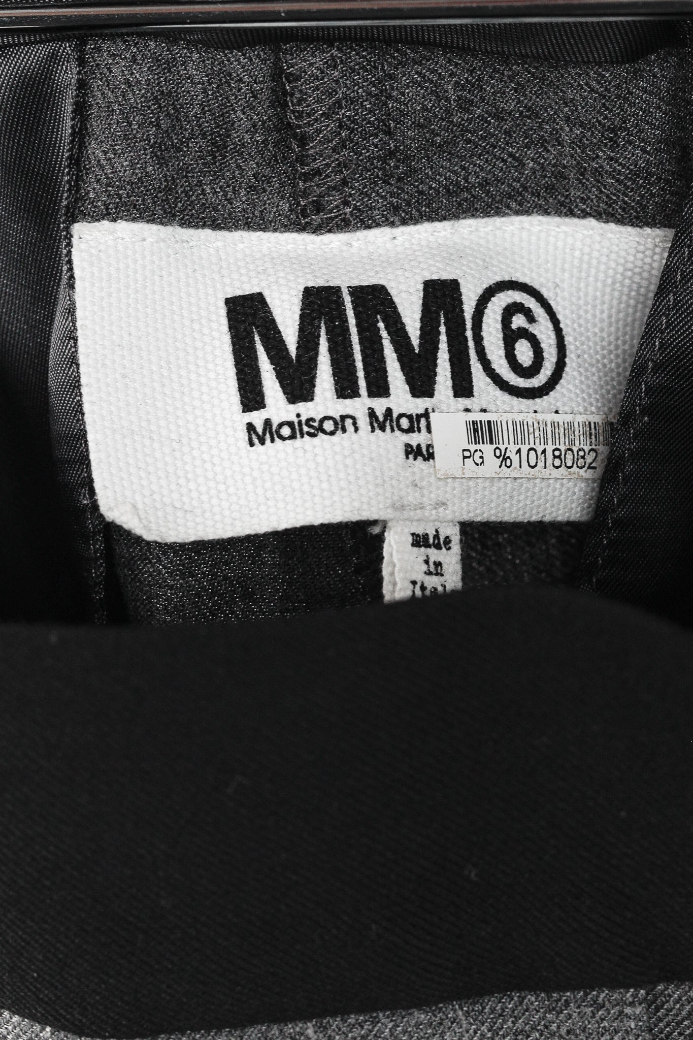 MM6 Maison Martin Margiela SS/15 Grey Wool-Blend Gabardine Tapered Trousers