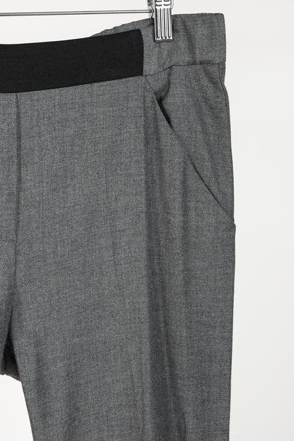 MM6 Maison Martin Margiela SS/15 Grey Wool-Blend Gabardine Tapered Trousers