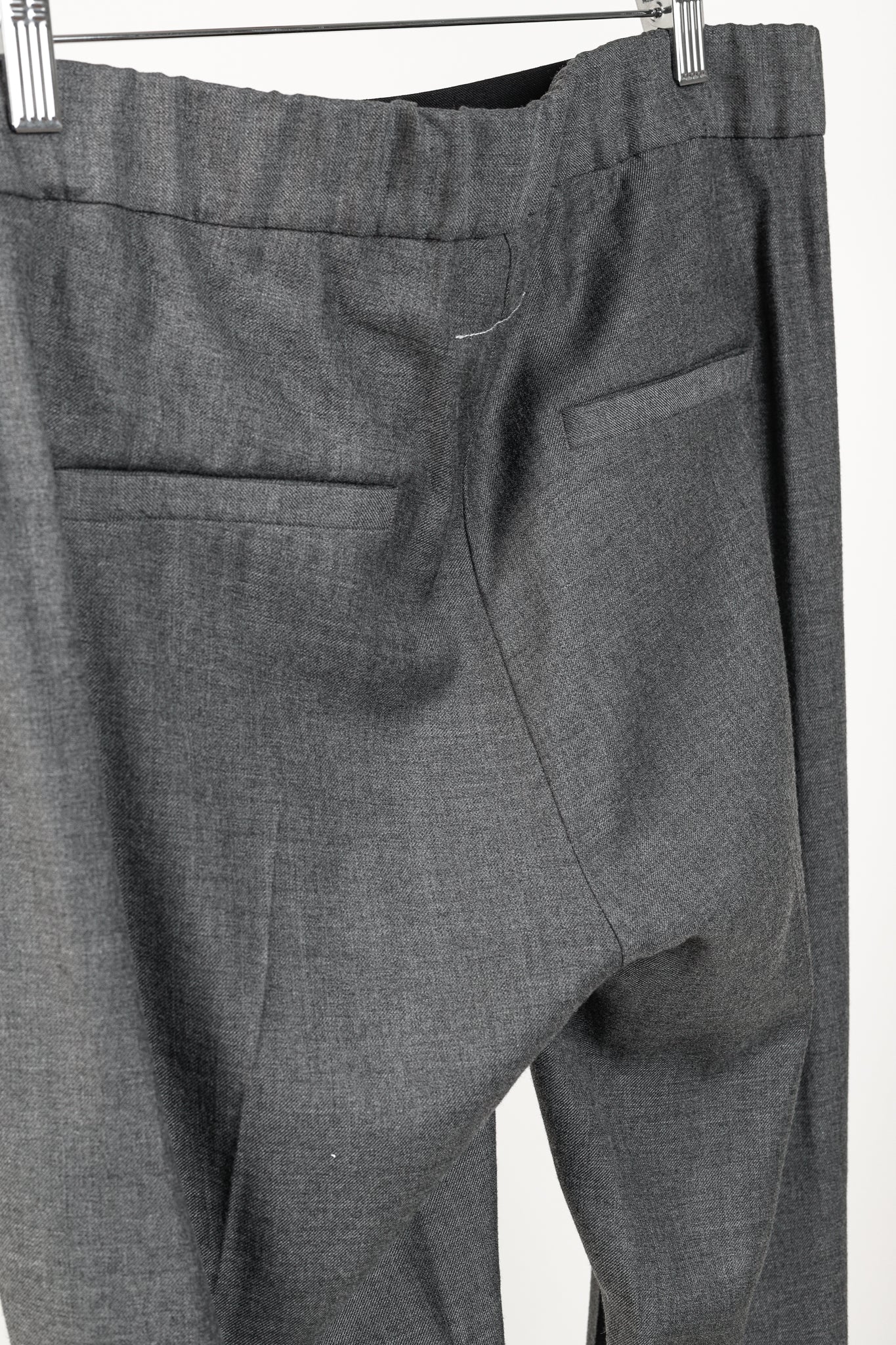 MM6 Maison Martin Margiela SS/15 Grey Wool-Blend Gabardine Tapered Trousers