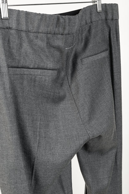 MM6 Maison Martin Margiela SS/15 Grey Wool-Blend Gabardine Tapered Trousers