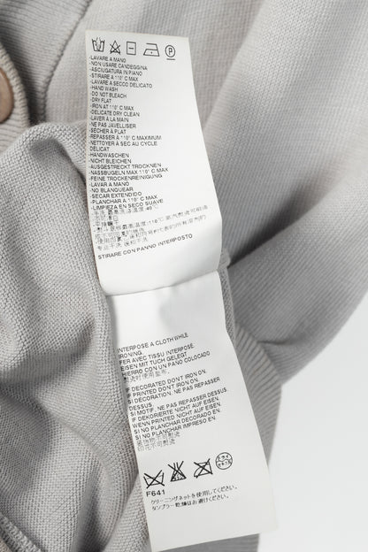 Maison Margiela R14 Grey Cotton Knit Twist-V-Neck Cardigan