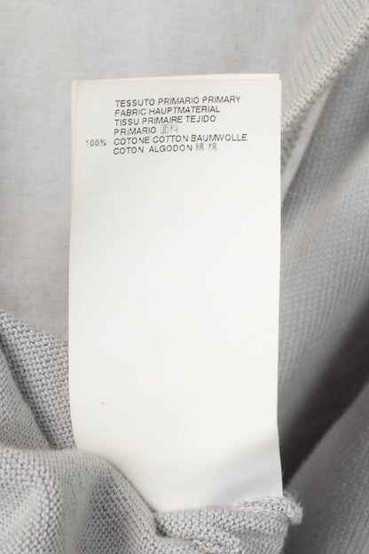 Maison Margiela R14 Grey Cotton Knit Twist-V-Neck Cardigan