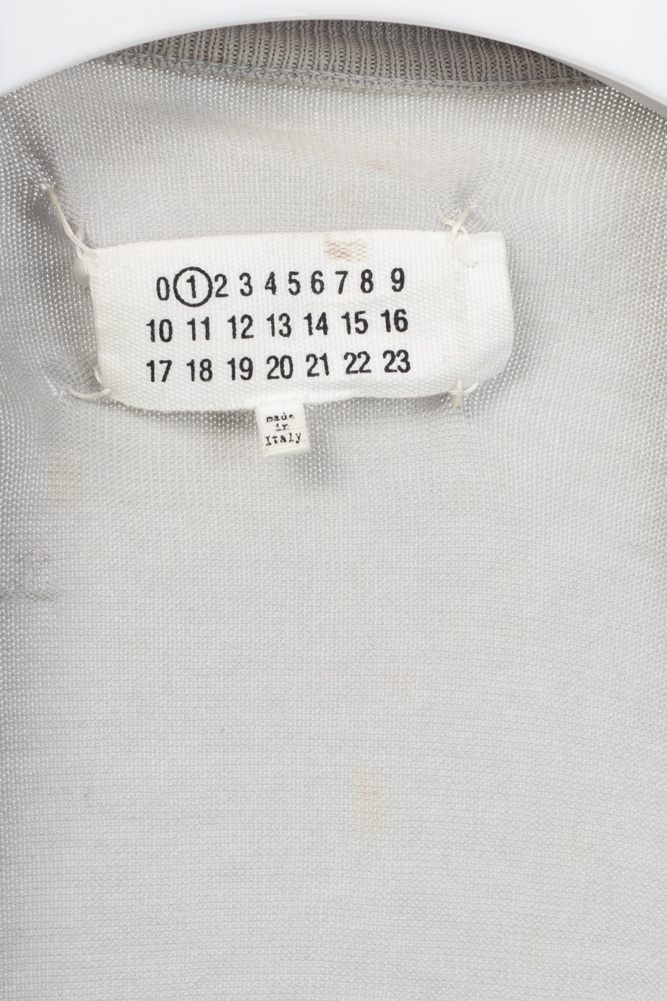 Maison Margiela R14 Grey Cotton Knit Twist-V-Neck Cardigan