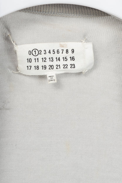 Maison Margiela R14 Grey Cotton Knit Twist-V-Neck Cardigan