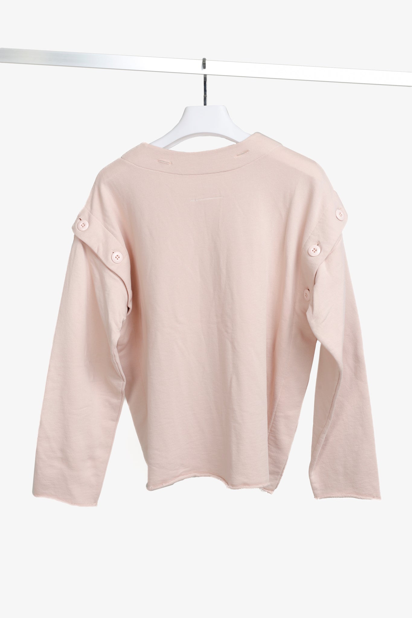 Maison Margiela MM6 Pink Convertible Buttons Sweatshirt