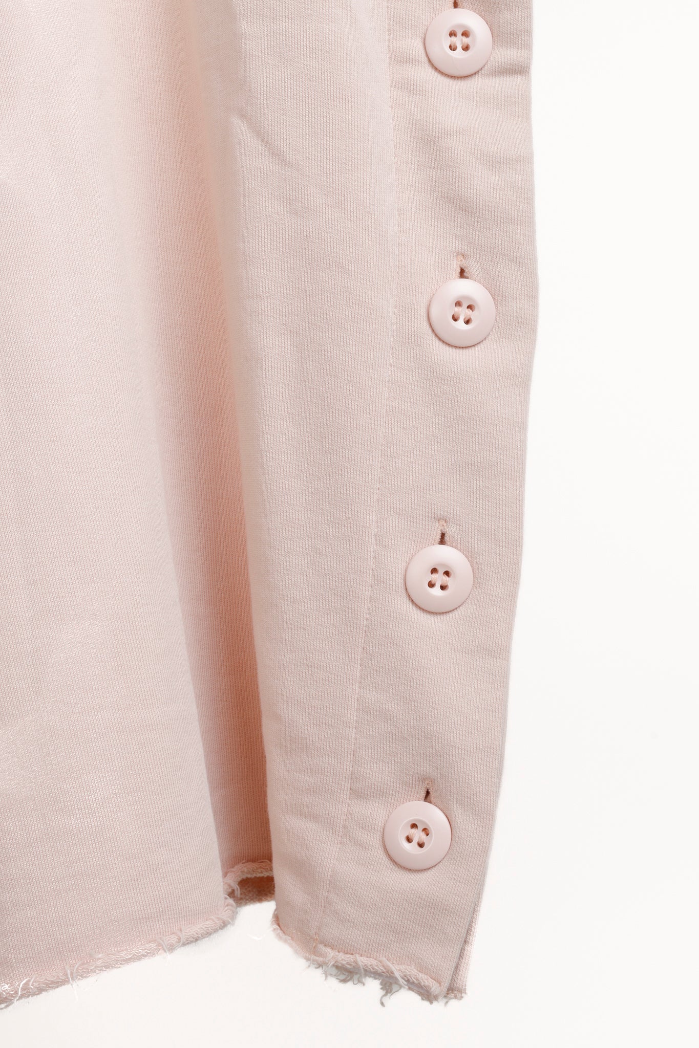 Maison Margiela MM6 Pink Convertible Buttons Sweatshirt