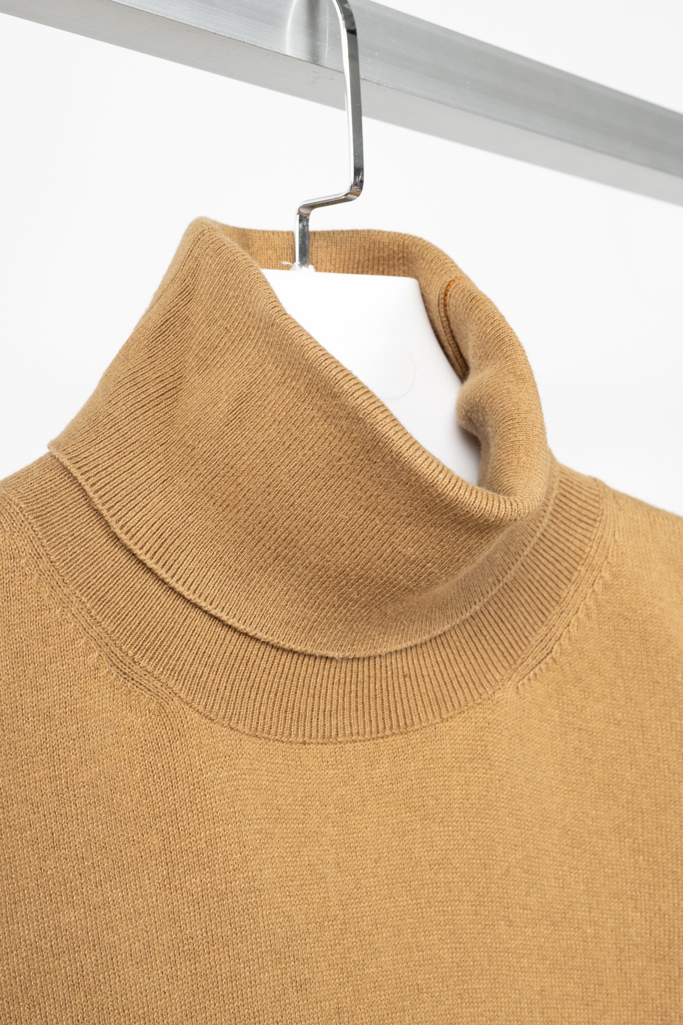 MM6 Maison Margiela Tan Cotton Piped Turtleneck