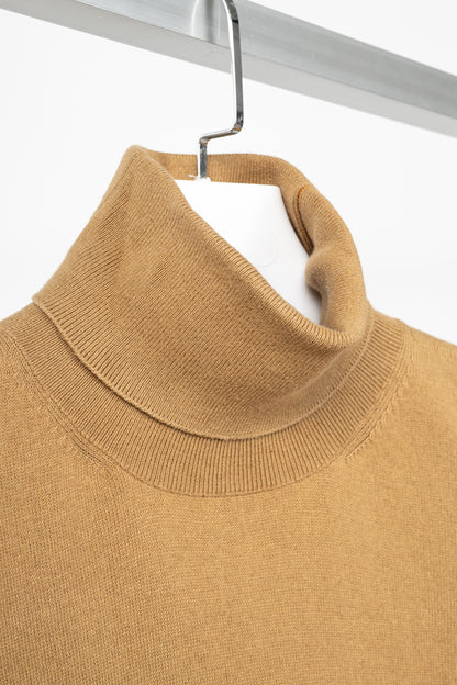 MM6 Maison Margiela Tan Cotton Piped Turtleneck