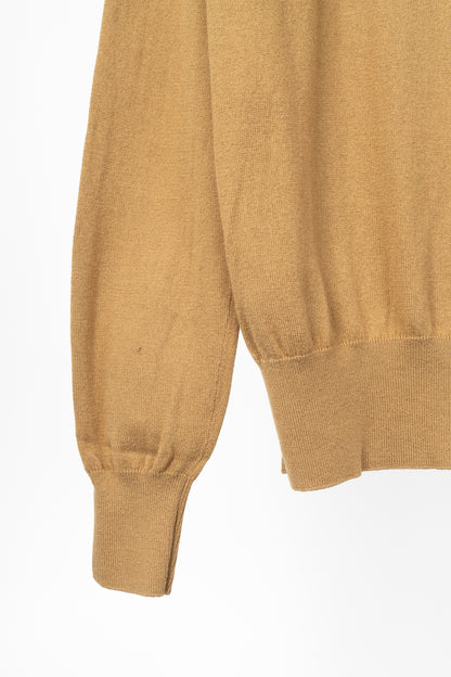 MM6 Maison Margiela Tan Cotton Piped Turtleneck