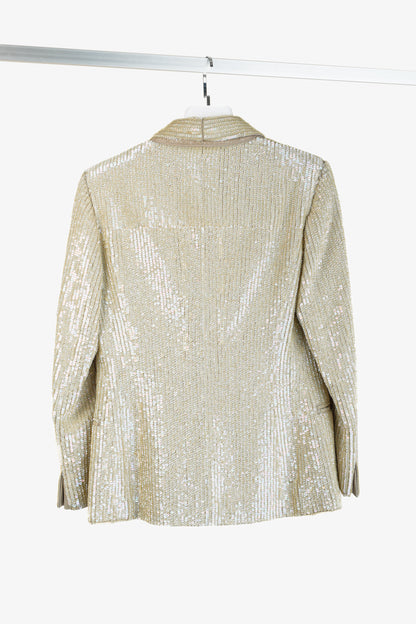 Maison Martin Margiela Resort 2013 Gold Sequin Shawl-Collar Blazer