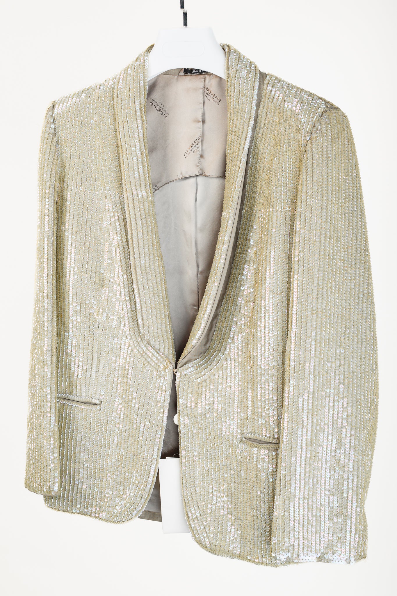 Maison Martin Margiela Resort 2013 Gold Sequin Shawl-Collar Blazer
