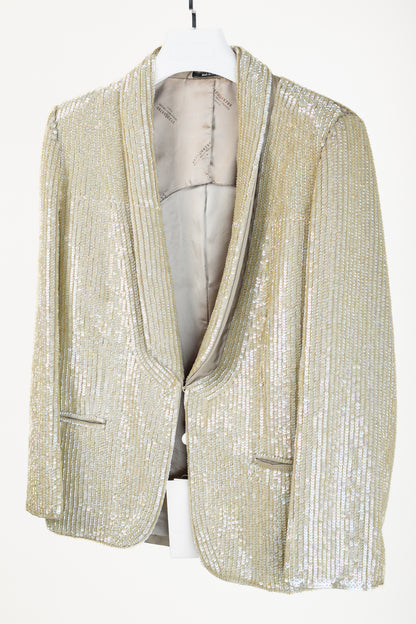 Maison Martin Margiela Resort 2013 Gold Sequin Shawl-Collar Blazer