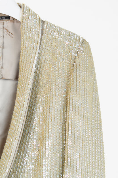 Maison Martin Margiela Resort 2013 Gold Sequin Shawl-Collar Blazer