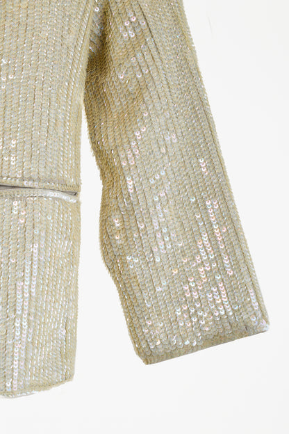 Maison Martin Margiela Resort 2013 Gold Sequin Shawl-Collar Blazer