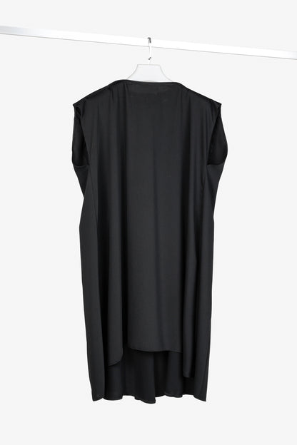 MM6 Margiela Black Structure Neck Flowy Tunic