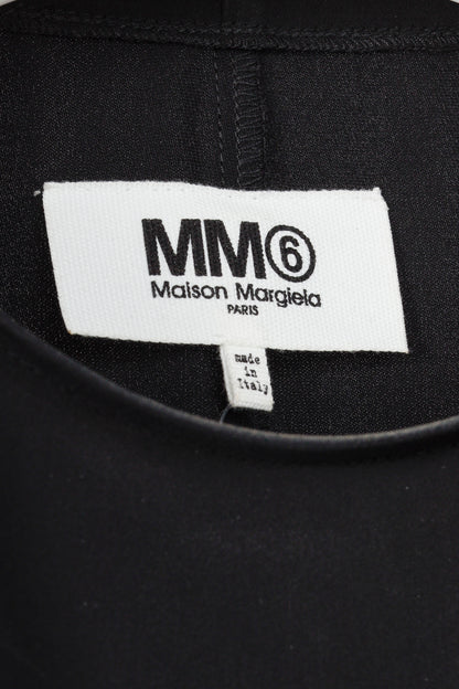 MM6 Margiela Black Structure Neck Flowy Tunic