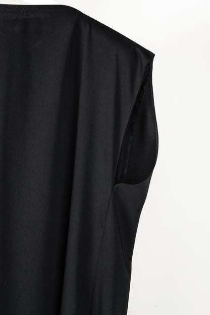 MM6 Margiela Black Structure Neck Flowy Tunic