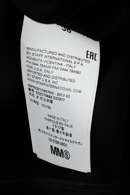 MM6 Margiela Black Structure Neck Flowy Tunic