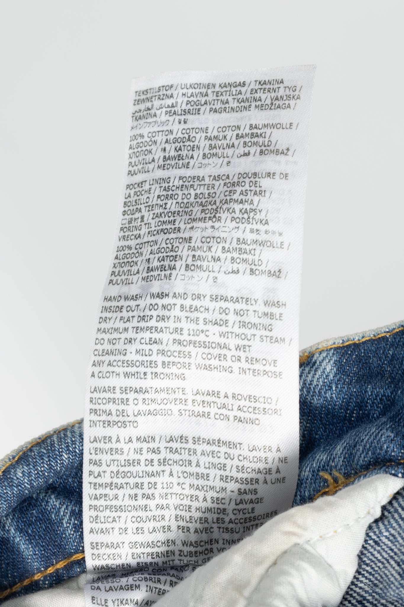 Maison Margiela Blue Cotton Slit Jeans