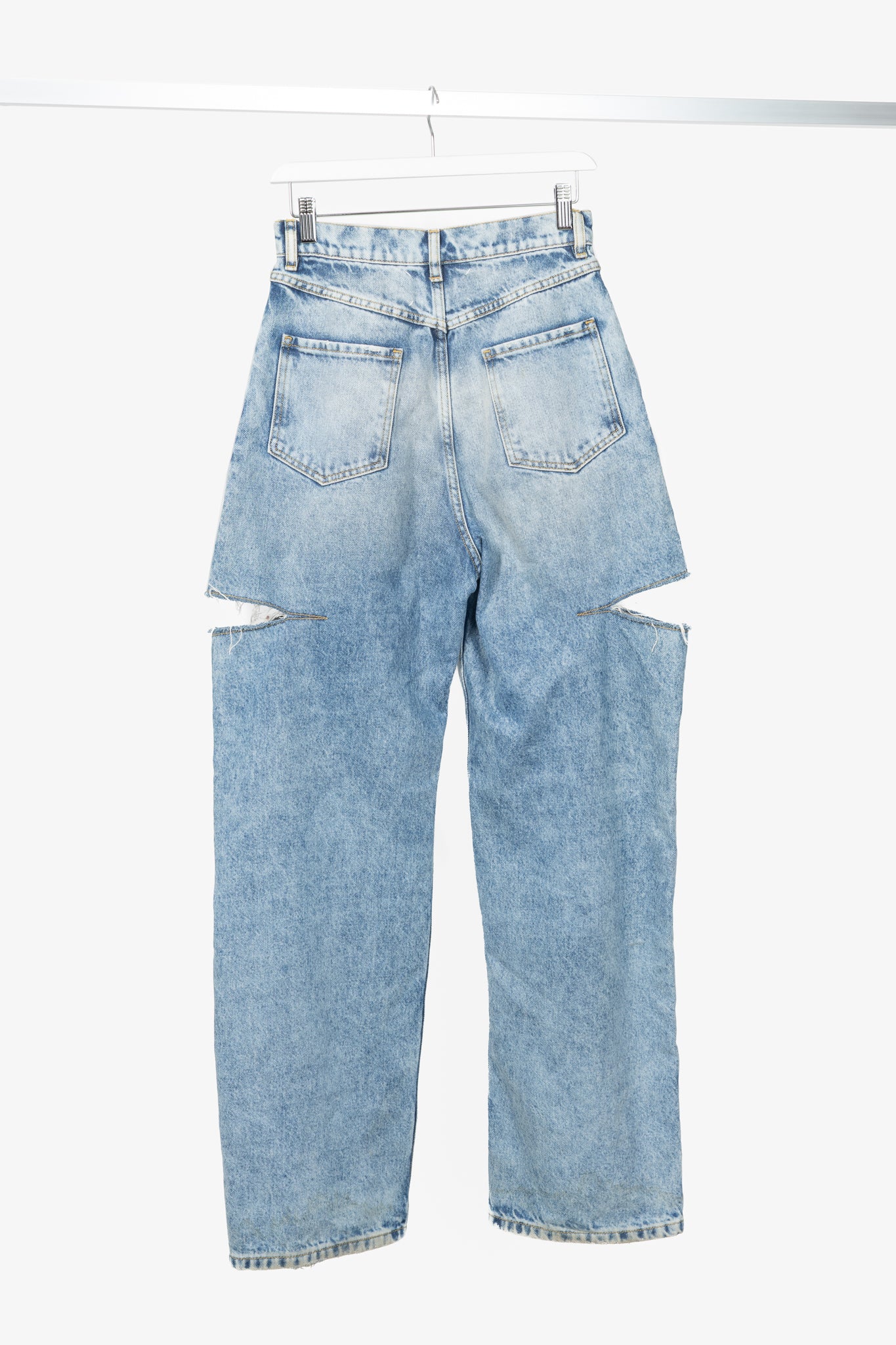 Maison Margiela Blue Cotton Slit Jeans