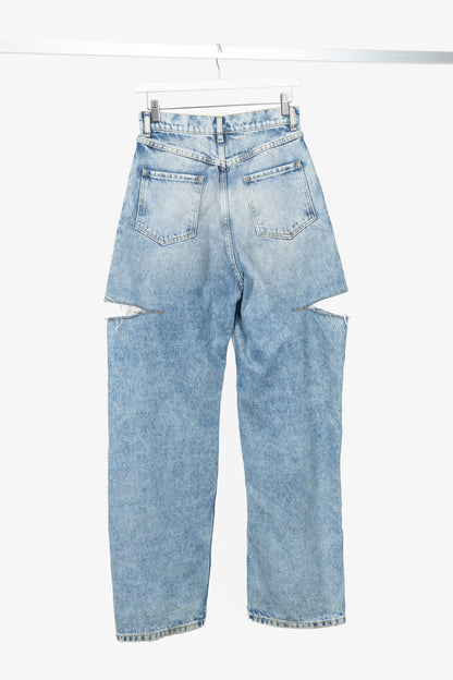 Maison Margiela Blue Cotton Slit Jeans