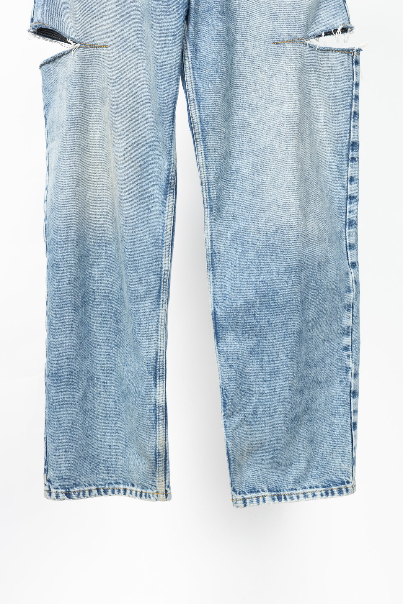 Maison Margiela Blue Cotton Slit Jeans