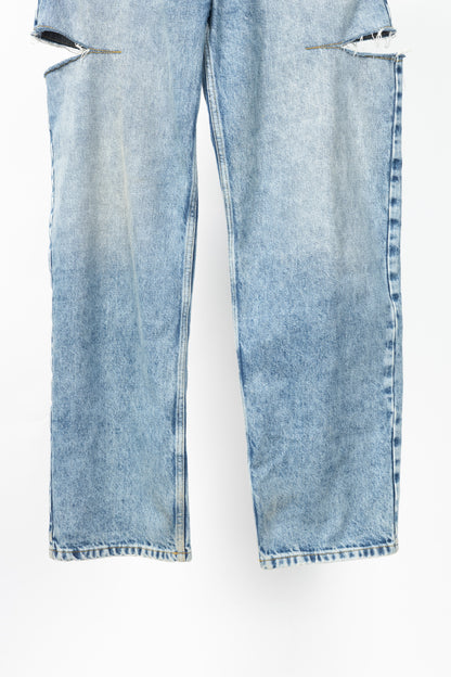Maison Margiela Blue Cotton Slit Jeans