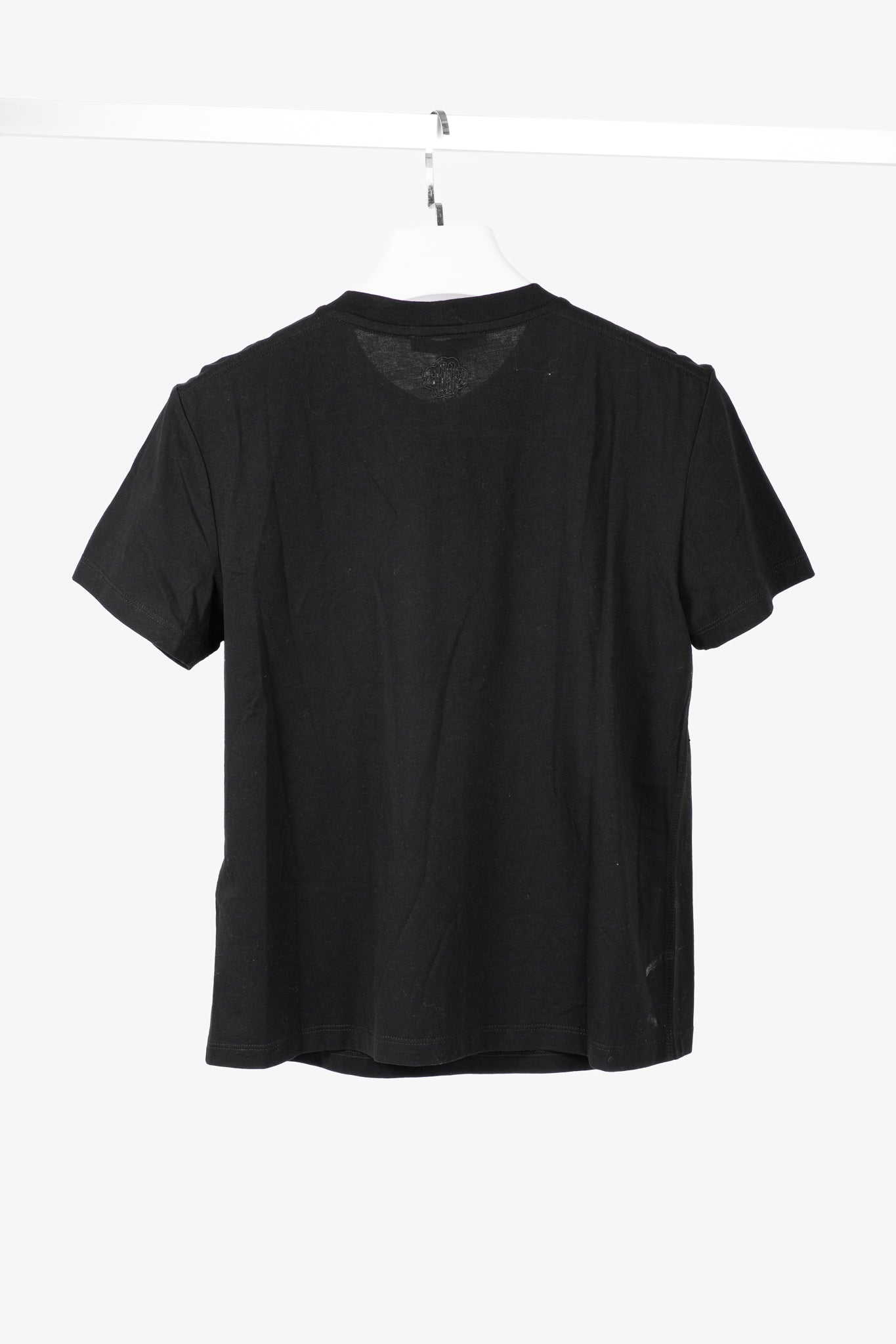 Maje Noir Jersey T-shirt with Diamanté