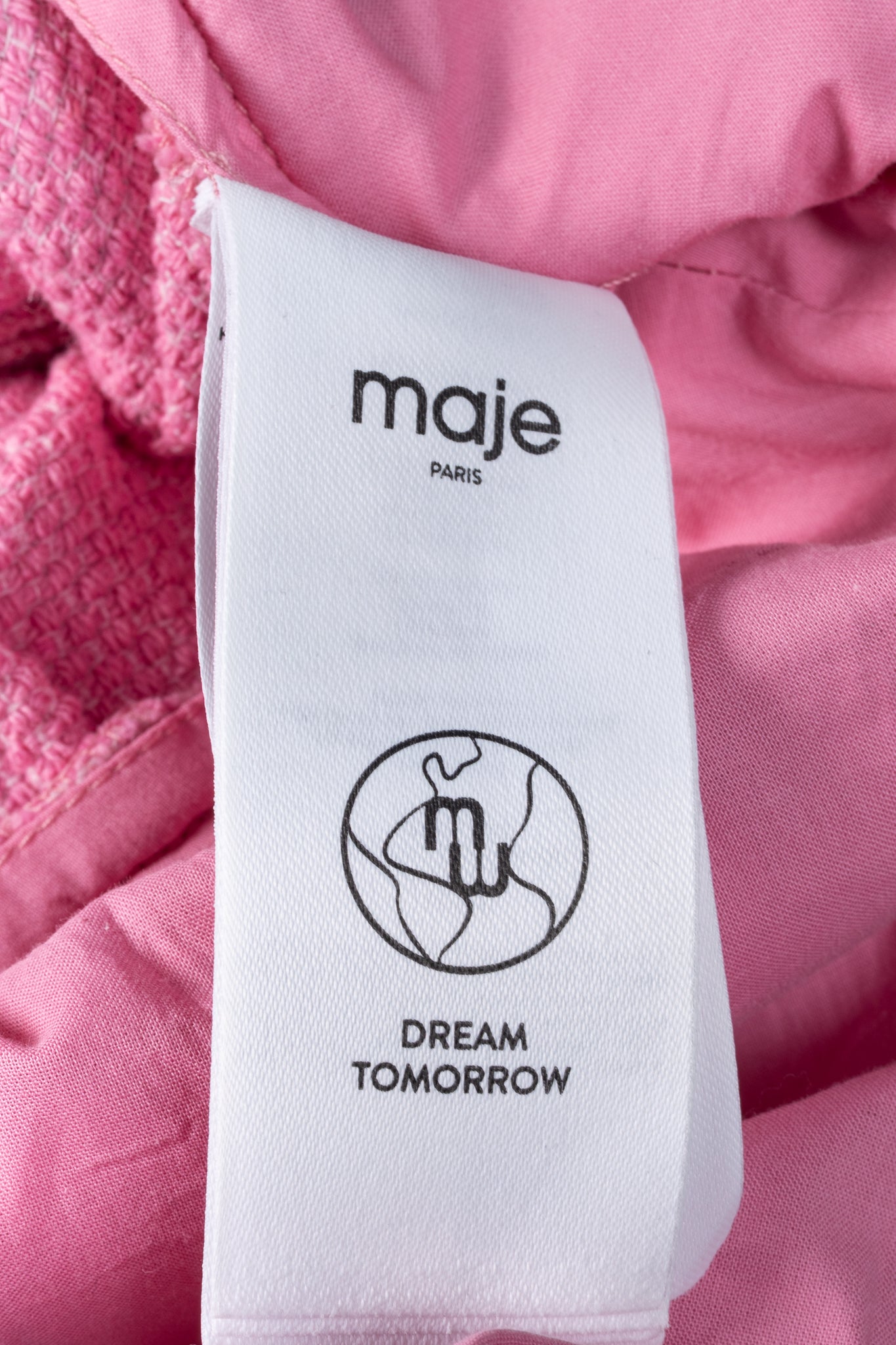 Maje Rose Cotton-Tweed Braided-Trim Wide-Leg Pant Suit