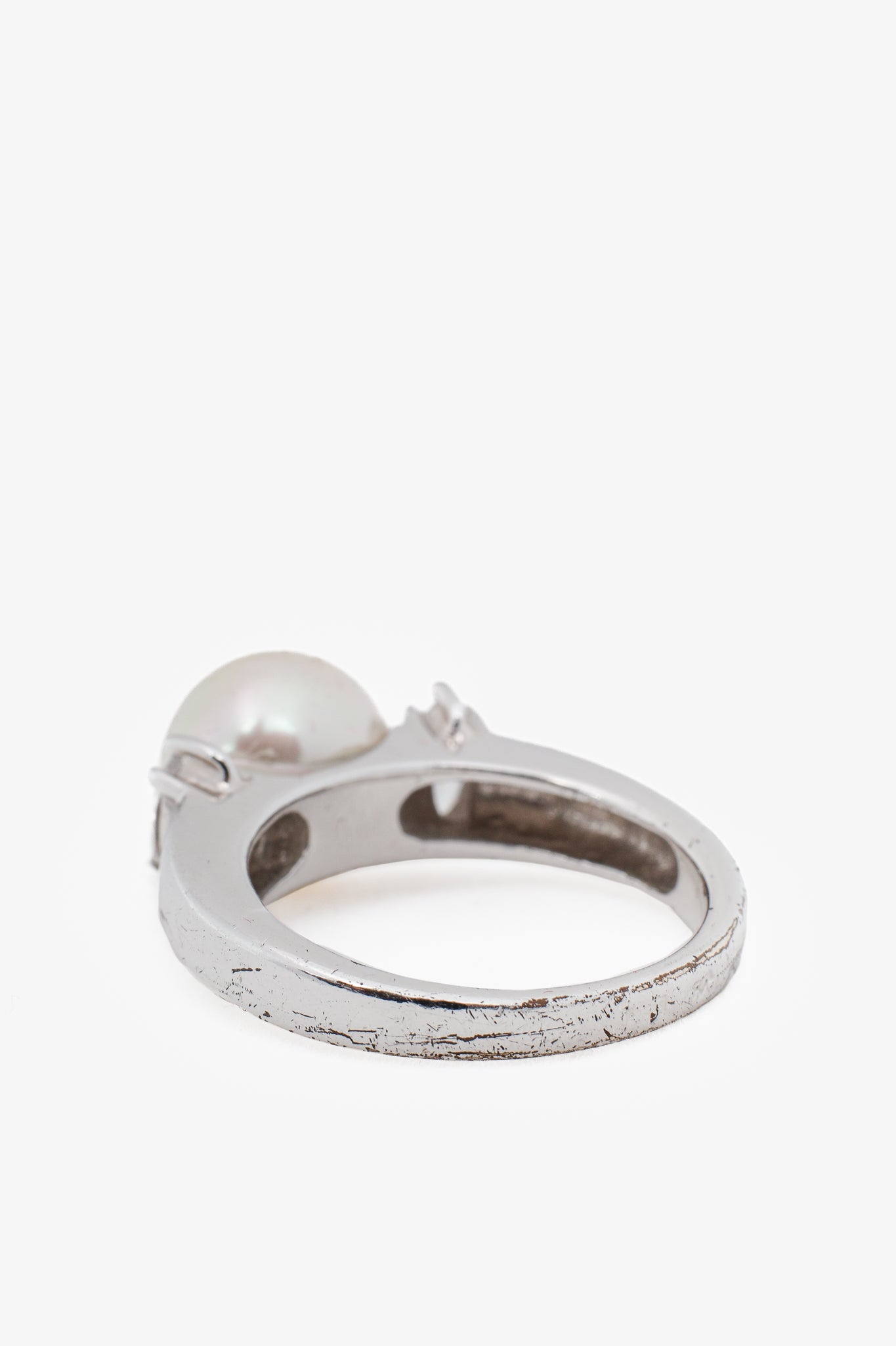 Majorica Lilit White Pearl & Zirconia Silver Ring