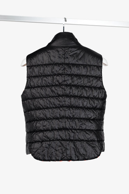 Marc Cain Sports Reversible Orange Wavy-Plaid Vest