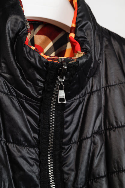 Marc Cain Sports Reversible Orange Wavy-Plaid Vest
