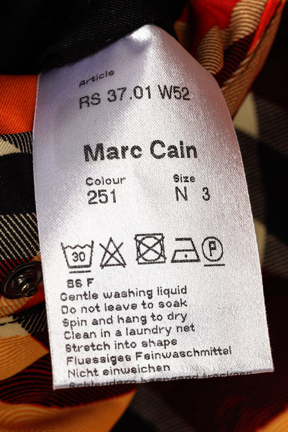 Marc Cain Sports Reversible Orange Wavy-Plaid Vest