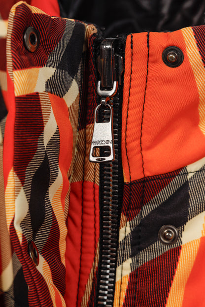 Marc Cain Sports Reversible Orange Wavy-Plaid Vest