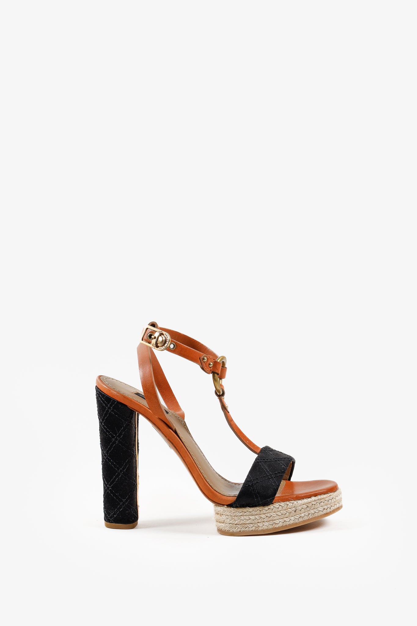 Marc Jacobs Brown & Black Strappy Heels