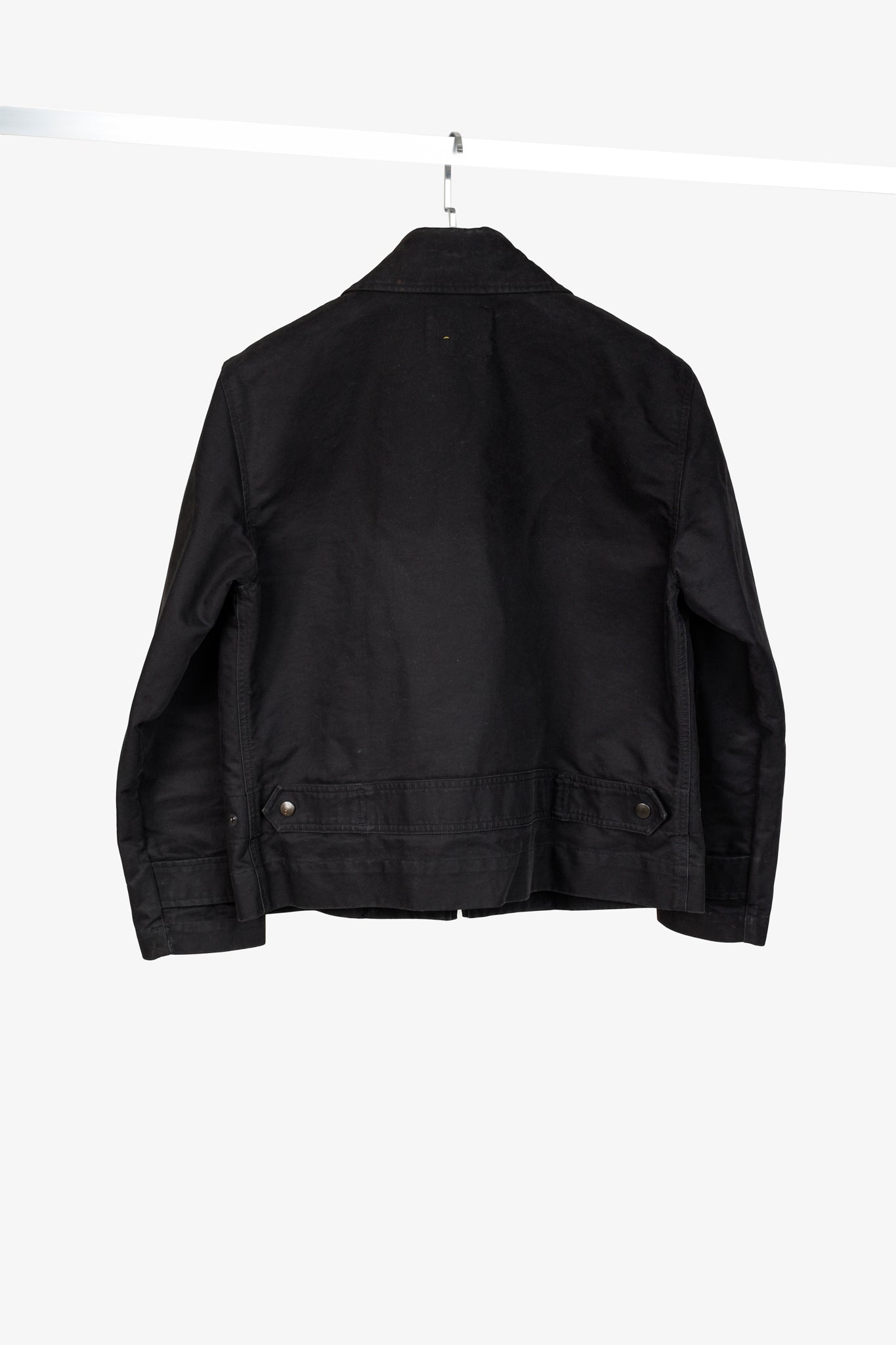 MHL by Margaret Howell Black Cotton Cropped Zip Utility Jacket