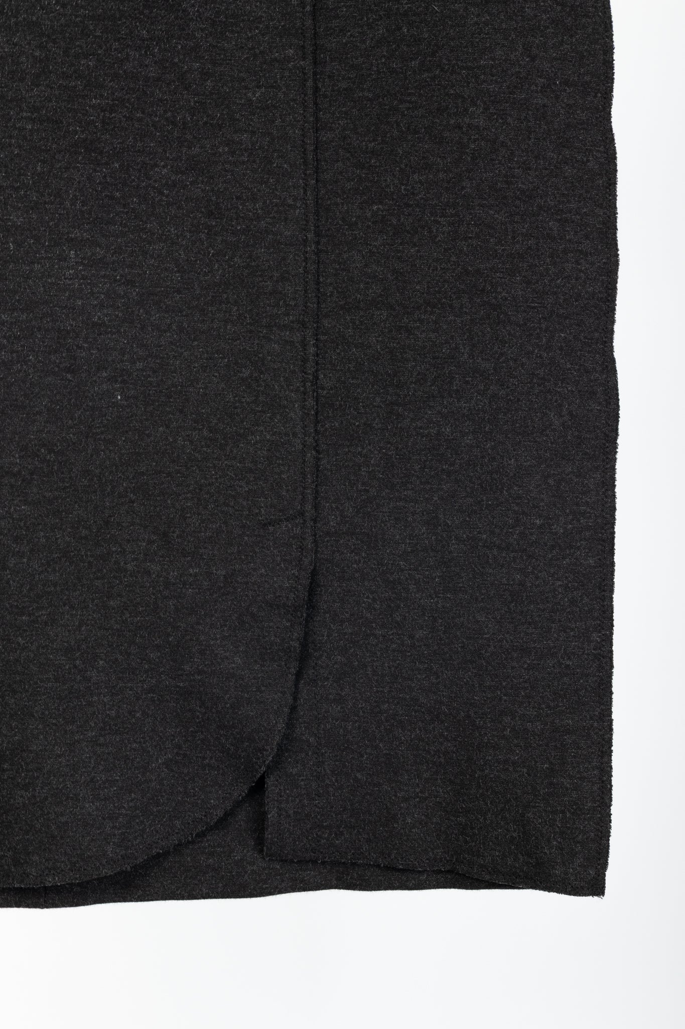 Marie Saint Pierre Charcoal Ponte Raw-Seam Pencil Skirt