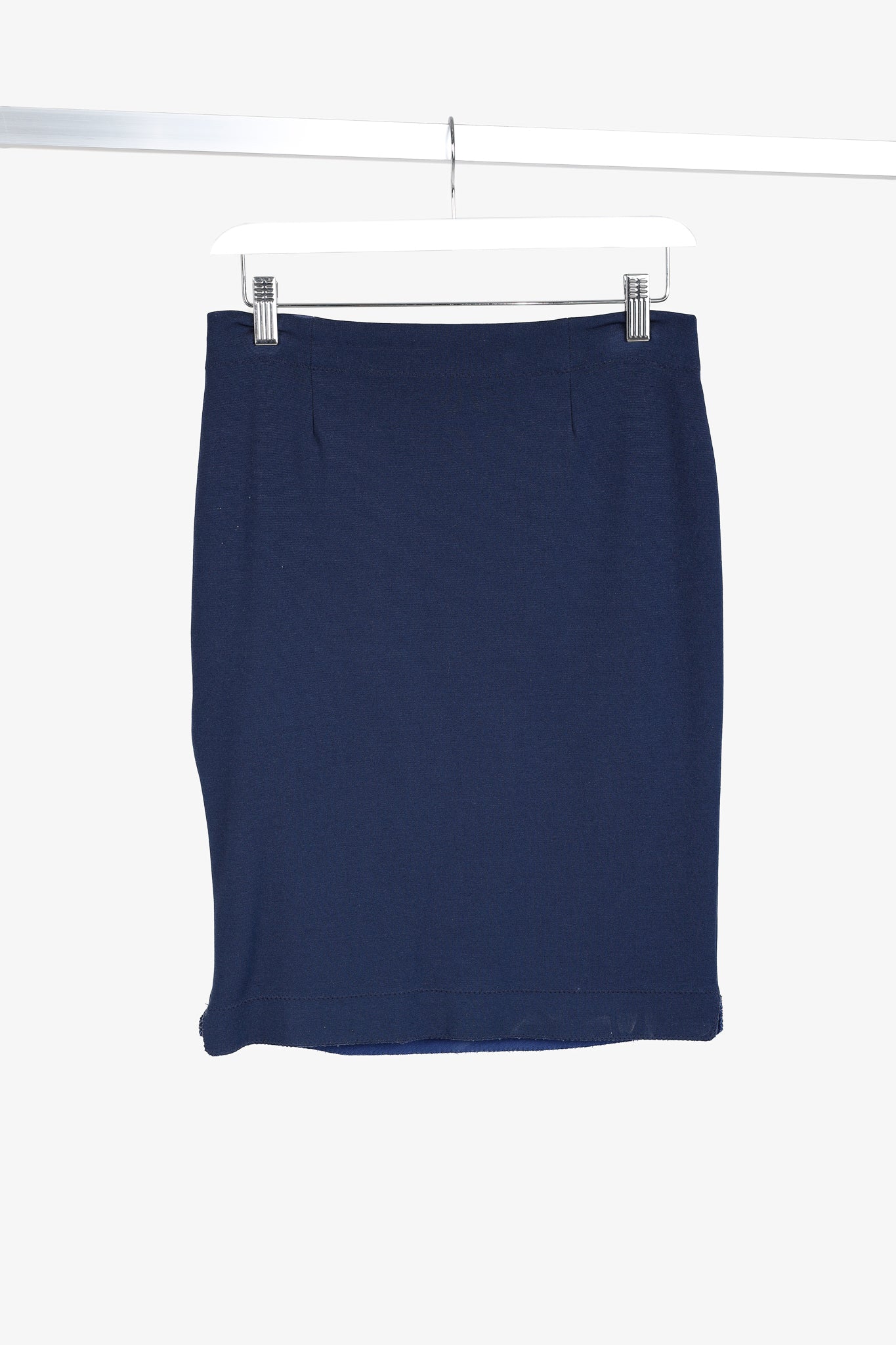Marie Saint Pierre Louane Zipper Seam Navy Skirt