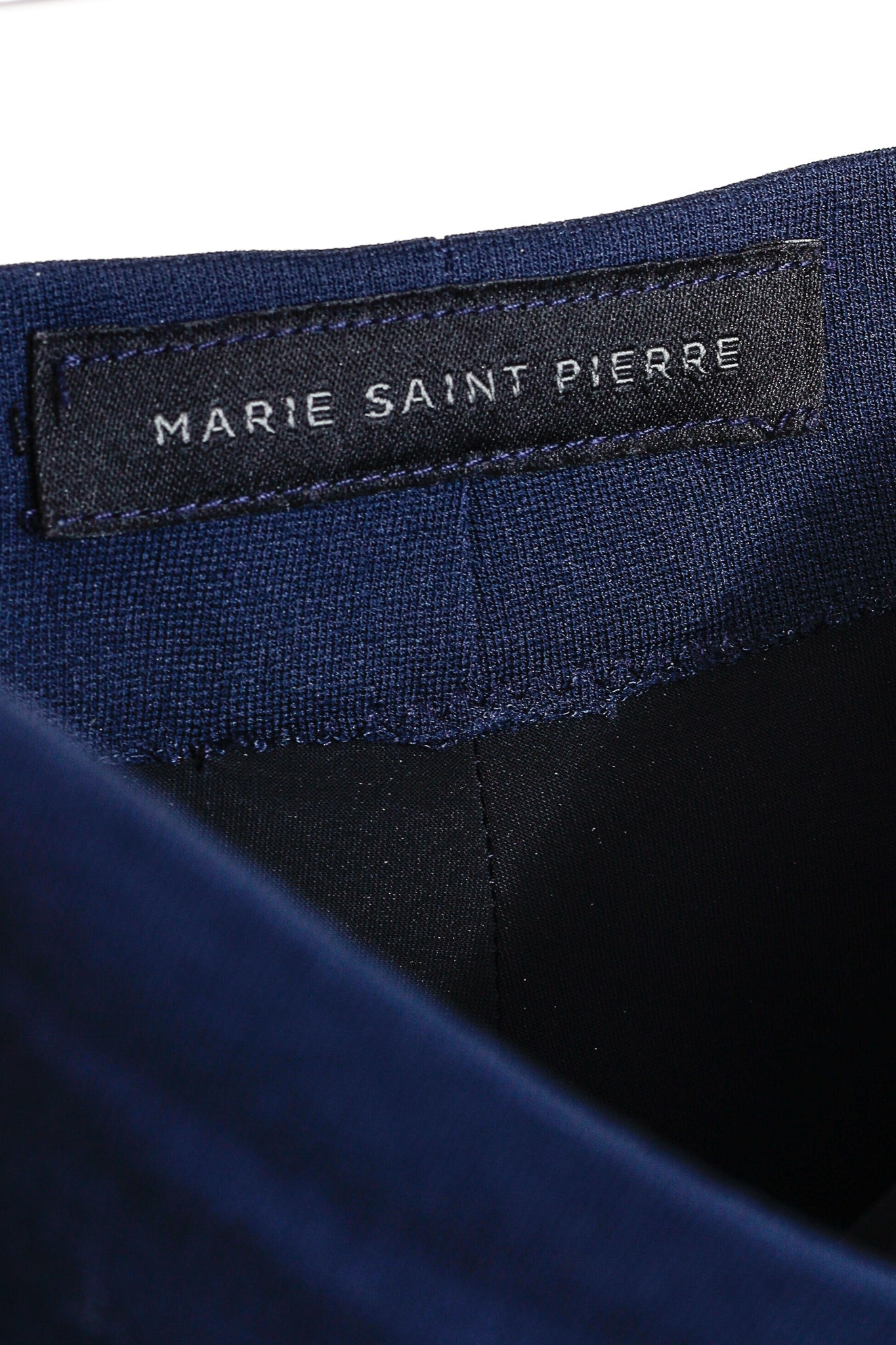 Marie Saint Pierre Louane Zipper Seam Navy Skirt
