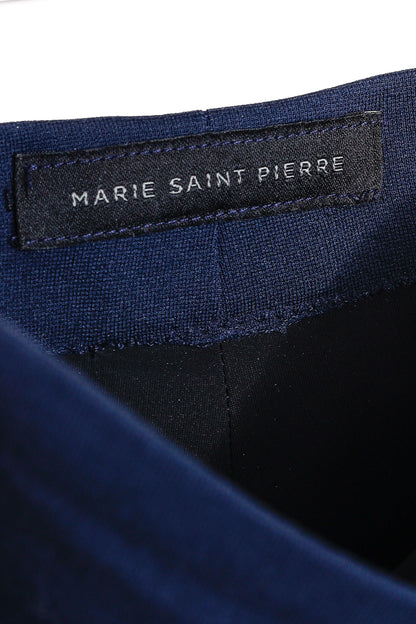 Marie Saint Pierre Louane Zipper Seam Navy Skirt